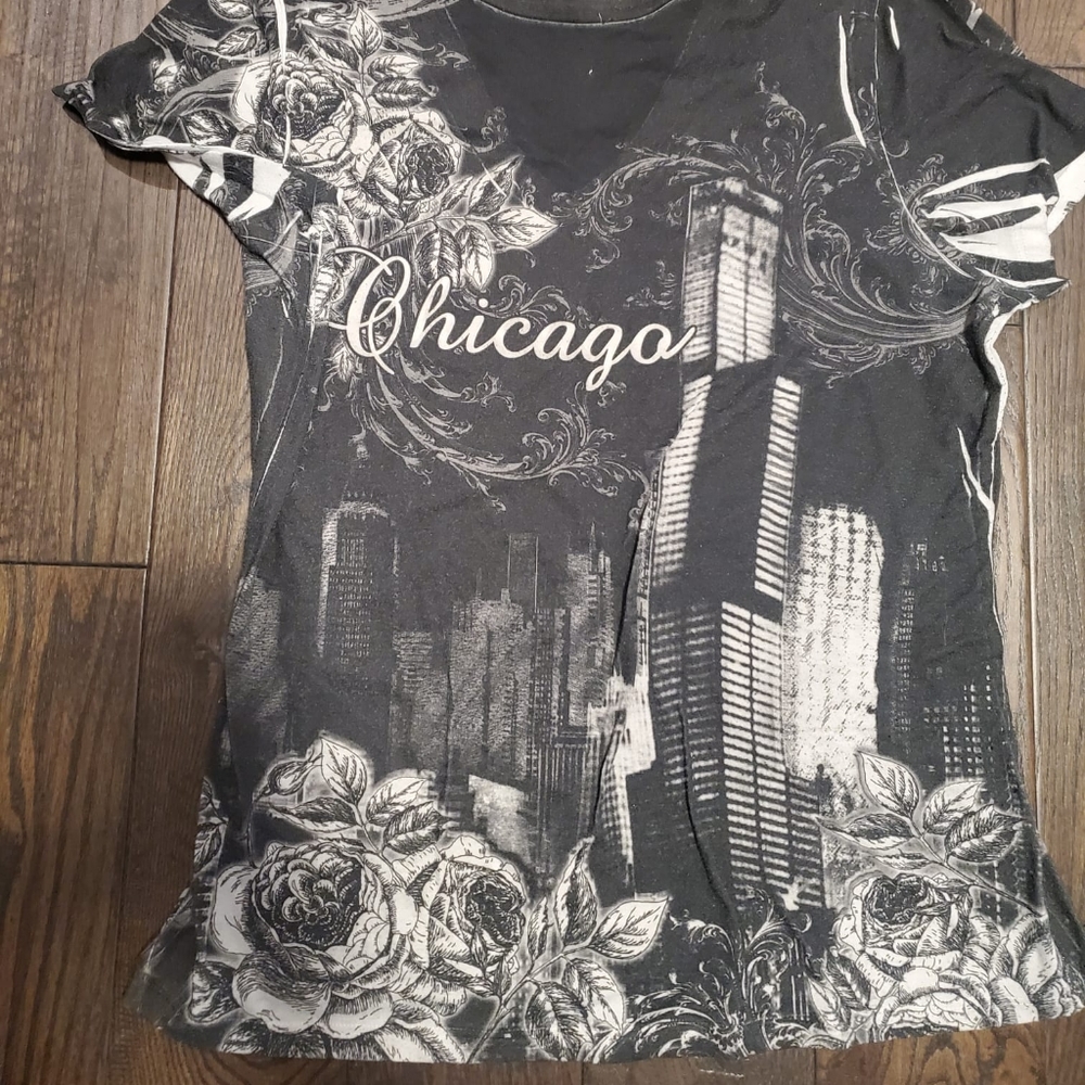 Chicago Big Bang Rhinestone shir